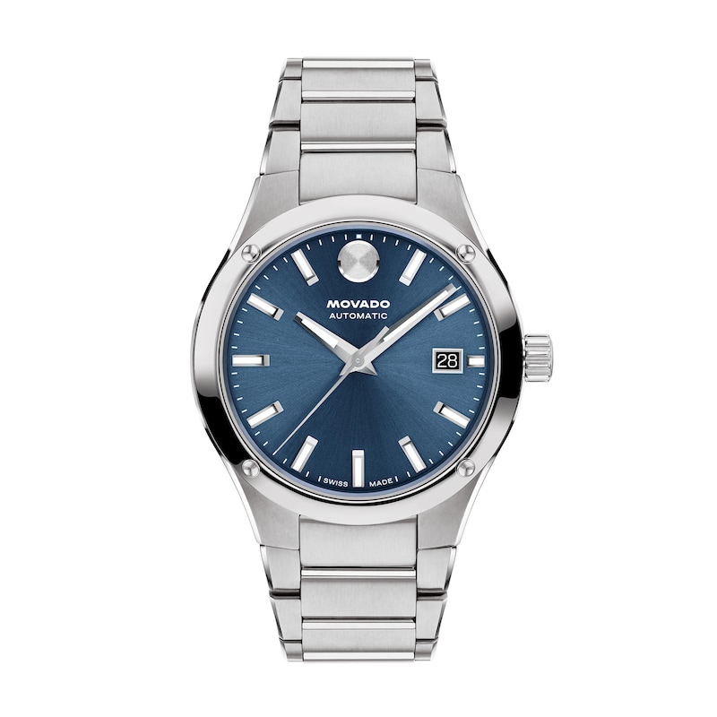 Main Image 1 of Men's Movado Museum® Imperiale Watch with Blue Dial and Stainless Steel Bracelet (Model: 0608048)