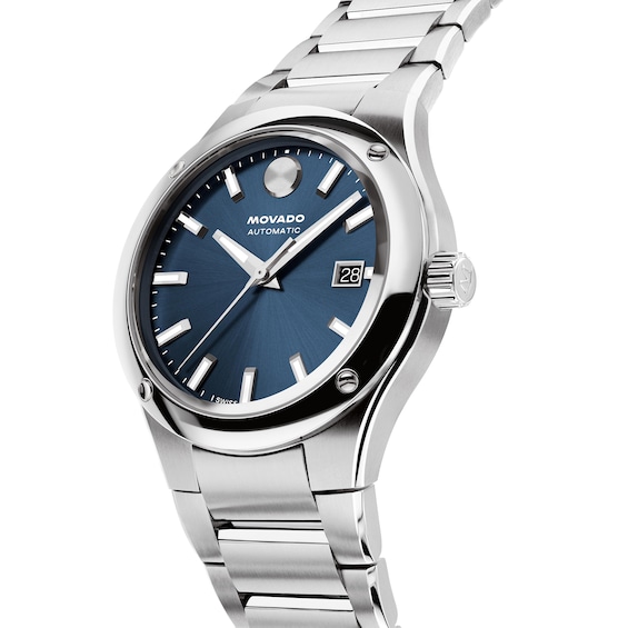 Men's Movado Museum® Imperiale Watch with Blue Dial and Stainless Steel Bracelet (Model: 0608048)