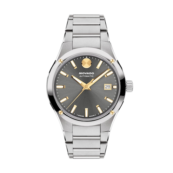 Men's Movado Museum® Imperiale Watch with Grey Dial and Stainless Steel Bracelet (Model: 0608050)