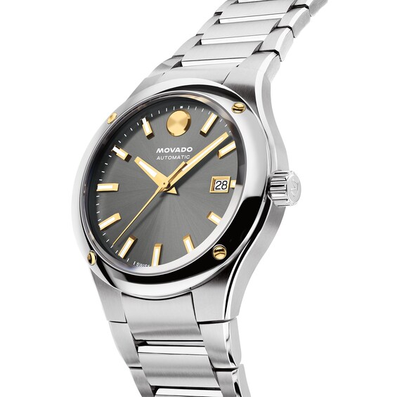 Men's Movado Museum® Imperiale Watch with Grey Dial and Stainless Steel Bracelet (Model: 0608050)