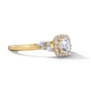 Thumbnail Image 3 of 3/4 CT. T.W. Certified Lab-Grown Diamond Cushion Frame Engagement Ring in 14K Gold (F/VS2)