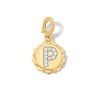 Thumbnail Image 1 of 1/15 CT. T.W. Pavé Lab-Grown Diamond Initial “P” Star Frame Necklace Charm in 10K Gold (F/VS2)
