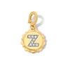 Thumbnail Image 1 of 1/15 CT. T.W. Pavé Certified Lab-Grown Diamond Initial “Z” Star Frame Necklace Charm in 10K Gold (F/VS2)