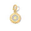 Thumbnail Image 1 of 1/15 CT. T.W. Pavé Lab-Grown Diamond Initial “O” Star Frame Necklace Charm in 10K Gold (F/VS2)