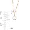 Thumbnail Image 3 of 6.0mm Freshwater Cultured Pearl and Lab-Grown Diamond-Accent Pendant in 10K Gold