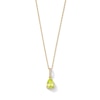 Thumbnail Image 1 of Pear-Shaped Peridot and Lab-Grown Diamond-Accent Pendant in 10K Gold