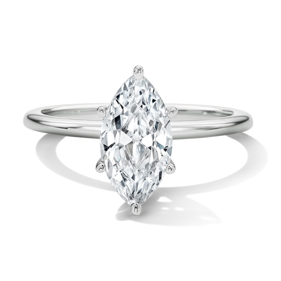 1-3/4 CT. T.w. Marquise-Cut Certified Lab-Grown Diamond Hidden Frame Engagement Ring in 14K White Gold (F/Vs2)