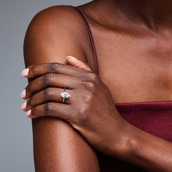 1-3/4 CT. T.w. Marquise-Cut Certified Lab-Grown Diamond Hidden Frame Engagement Ring in 14K White Gold (F/Vs2)