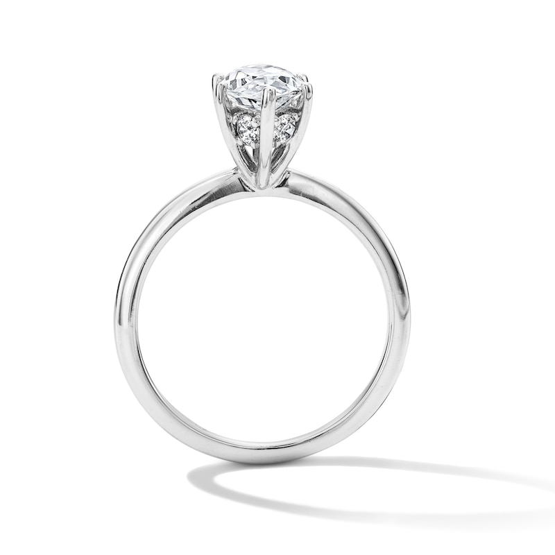 Main Image 3 of 1-3/4 CT. T.W. Marquise-Cut Certified Lab-Grown Diamond Hidden Frame Engagement Ring in 14K White Gold (F/VS2)
