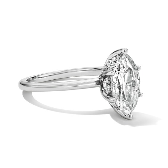 1-3/4 CT. T.w. Marquise-Cut Certified Lab-Grown Diamond Hidden Frame Engagement Ring in 14K White Gold (F/Vs2)