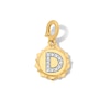 Thumbnail Image 1 of 1/15 CT. T.W. Pavé Lab-Grown Diamond Initial “D” Star Frame Necklace Charm in 10K Gold (F/VS2)