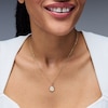 Thumbnail Image 2 of 1/15 CT. T.W. Pavé Lab-Grown Diamond Initial “D” Star Frame Necklace Charm in 10K Gold (F/VS2)