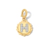 Thumbnail Image 1 of 1/15 CT. T.W. Pavé Lab-Grown Diamond Initial “H” Star Frame Necklace Charm in 10K Gold (F/VS2)