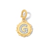 Thumbnail Image 1 of 1/15 CT. T.W. Pavé Lab-Grown Diamond Initial “G” Star Frame Necklace Charm in 10K Gold (F/VS2)