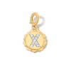 Thumbnail Image 1 of 1/15 CT. T.W. Pavé Lab-Grown Diamond Initial “X” Star Frame Necklace Charm in 10K Gold (F/VS2)
