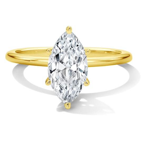 1-3/4 CT. T.w. Marquise-Cut Certified Lab-Grown Diamond Hidden Frame Engagement Ring in 14K Gold (F/Vs2)