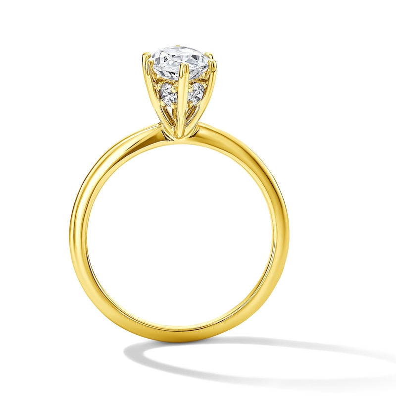 Main Image 2 of 1-3/4 CT. T.W. Marquise-Cut Certified Lab-Grown Diamond Hidden Frame Engagement Ring in 14K Gold (F/VS2)