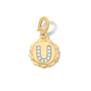Thumbnail Image 1 of 1/15 CT. T.W. Pavé Lab-Grown Diamond Initial “U” Star Frame Necklace Charm in 10K Gold (F/VS2)