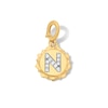 Thumbnail Image 1 of 1/15 CT. T.W. Pavé Lab-Grown Diamond Initial “N” Star Frame Necklace Charm in 10K Gold (F/VS2)