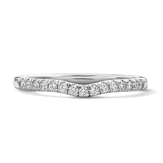 1/5 CT. T.w. Lab-Grown Diamond Contour Ring in 14K White Gold (F/Vs2)