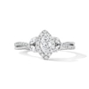 Thumbnail Image 1 of 3/4 CT. T.W. Certified Marquise-Cut Lab-Grown Diamond Frame Engagement Ring in Sterling Silver (F/VS2)