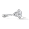 Thumbnail Image 4 of 3/4 CT. T.W. Certified Marquise-Cut Lab-Grown Diamond Frame Engagement Ring in Sterling Silver (F/VS2)