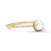 Thumbnail Image 3 of 6.0mm Freshwater Cultured Pearl and 1/10 CT. T.W. Lab-Grown Diamond Ring in 10K Gold
