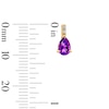 Thumbnail Image 2 of Pear-Shaped Amethyst and Lab-Grown Diamond-Accent Drop Earrings in 10K Gold