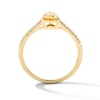 Thumbnail Image 3 of Pear-Shaped Citrine and 1/10 CT. T.W. Lab-Grown Diamond Ring in 10K Gold