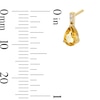 Thumbnail Image 2 of Pear-Shaped Citrine and Lab-Grown Diamond-Accent Drop Earrings in 10K Gold