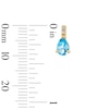 Thumbnail Image 3 of Pear-Shaped Swiss Blue Topaz and Lab-Grown Diamond-Accent Drop Earrings in 10K Gold