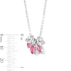Thumbnail Image 3 of Pink Tourmaline and 1/10 CT. T.W. Lab-Grown Diamond Scatter Pendant in 10K White Gold (F/VS2)