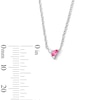 Thumbnail Image 2 of Marquise-Cut Pink Tourmaline and Lab-Grown Diamond Accent Necklace in 10K White Gold (F/VS2)