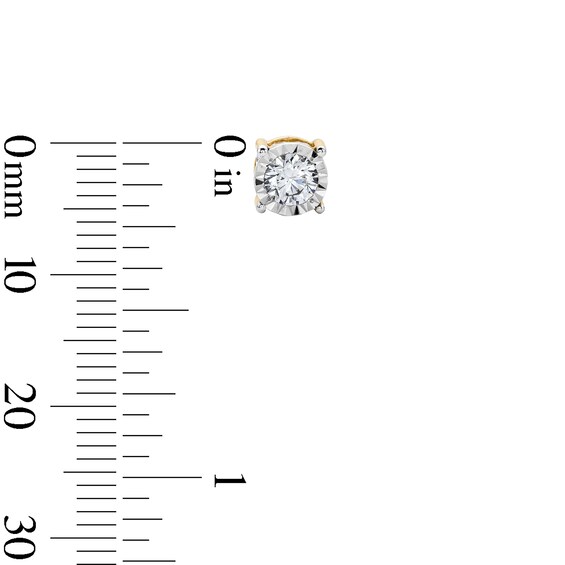 3/4 CT. T.w. Diamond Solitaire Hidden Frame Stud Earrings in 10K Gold (I/I2)