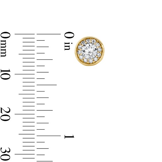 5/8 CT. T.w. Certified Lab-Grown Diamond Frame Stud Earrings in 10K Gold (F/Si2)