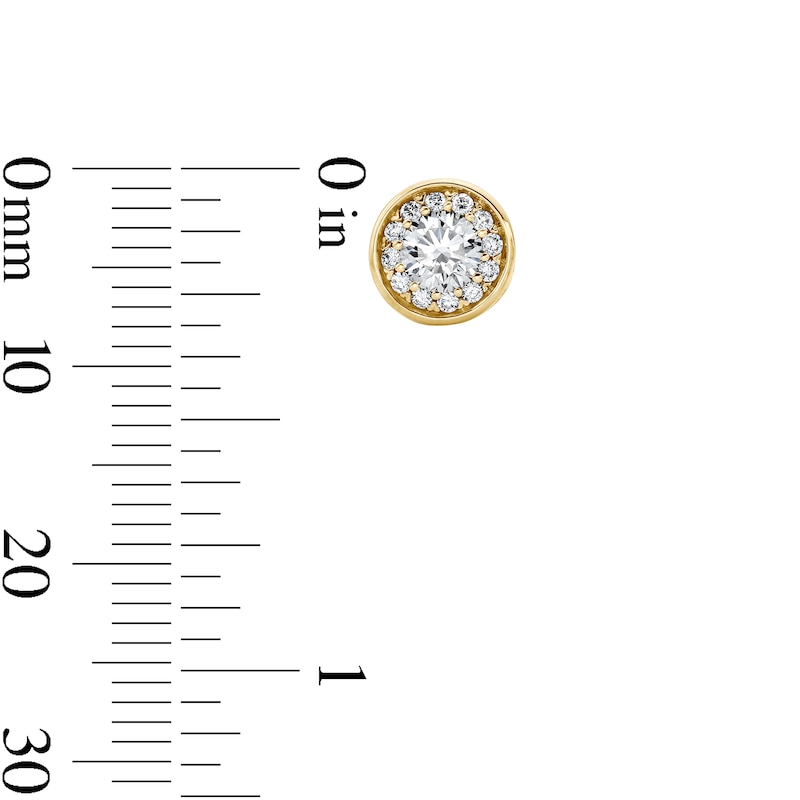 Main Image 2 of 5/8 CT. T.W. Certified Lab-Grown Diamond Frame Stud Earrings in 10K Gold (F/SI2)
