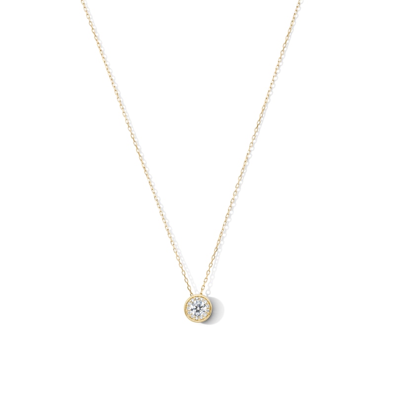 Main Image 1 of 1 CT. T.W. Certified Lab-Grown Diamond Frame Pendant in 10K Gold (F/SI2)