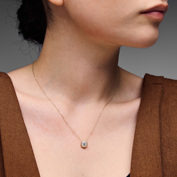 1 CT. T.w. Certified Lab-Grown Diamond Frame Pendant in 10K Gold (F/Si2)