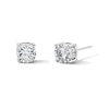 Thumbnail Image 1 of 3/4 CT. T.W. Diamond Solitaire Hidden Frame Stud Earrings in 10K White Gold (I/I2)