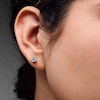 Thumbnail Image 2 of 3/4 CT. T.W. Diamond Solitaire Hidden Frame Stud Earrings in 10K White Gold (I/I2)