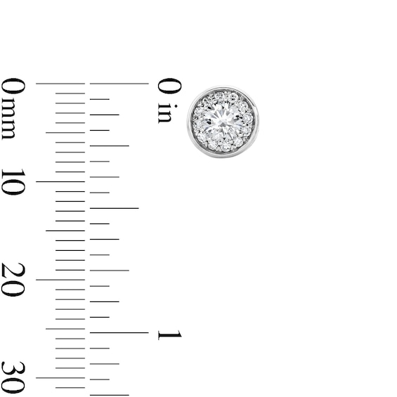 5/8 CT. T.w. Certified Lab-Grown Diamond Frame Stud Earrings in 10K White Gold (F/Si2)