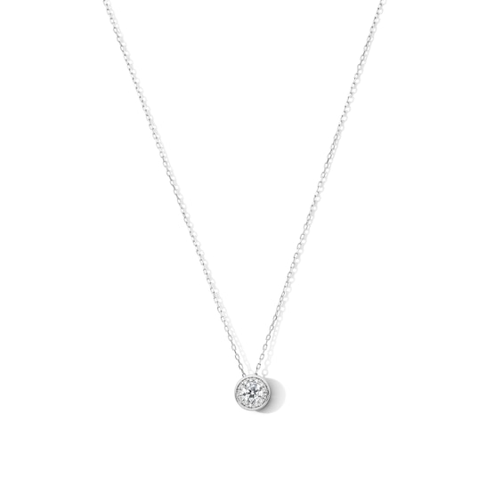 1 CT. T.w. Certified Lab-Grown Diamond Frame Pendant in 10K White Gold (F/Si2)