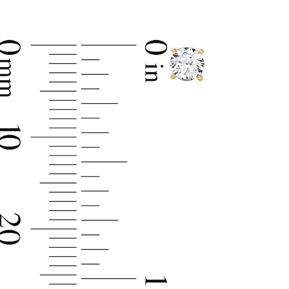 3/8 CT. T.w. Diamond Solitaire Stud Earrings in 10K Gold (I/I2)