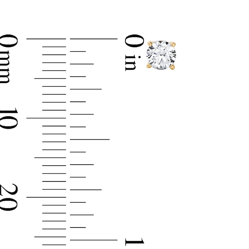 Main Image 2 of 3/8 CT. T.W. Diamond Solitaire Stud Earrings in 10K Gold (I/I2)