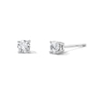 Thumbnail Image 1 of 3/8 CT. T.W. Diamond Solitaire Stud Earrings in 10K White Gold (I/I2)
