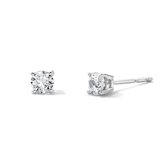 3/8 CT. T.w. Diamond Solitaire Stud Earrings in 10K White Gold (I/I2)