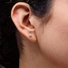 Thumbnail Image 2 of 3/8 CT. T.W. Diamond Solitaire Stud Earrings in 10K White Gold (I/I2)