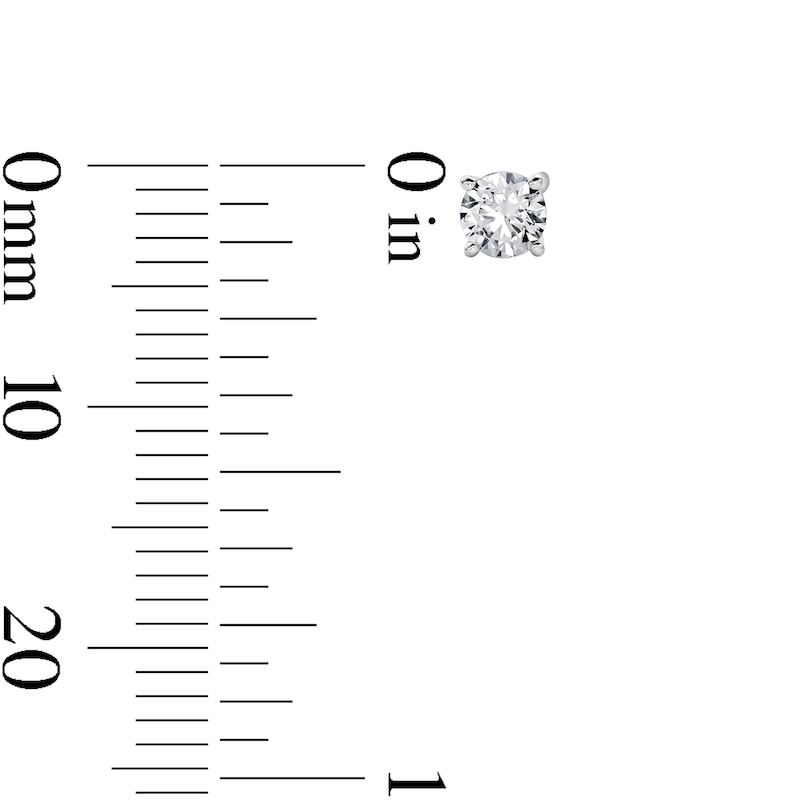 Main Image 2 of 3/8 CT. T.W. Diamond Solitaire Stud Earrings in 10K White Gold (I/I2)