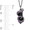 Thumbnail Image 3 of Enchanted Disney Villains Ursula Onyx and Amethyst Tentacle Pendant in Sterling Silver with Black Rhodium Plate - 19"