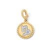 Thumbnail Image 1 of 1/10 CT. T.W. Lab-Grown Diamond Pavé Capricorn Beaded Frame Necklace Charm in 10K Gold (F/VS2)